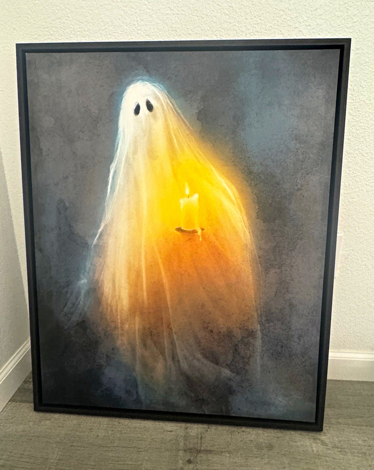 NEW Kirklands LED Ghost Canvas Framed Art Wall Decor Halloween SEE DESCRIPTION NEW Kirklands LED Ghost Canvas Framed Art Wall Decor Halloween SEE DESCRIPTION