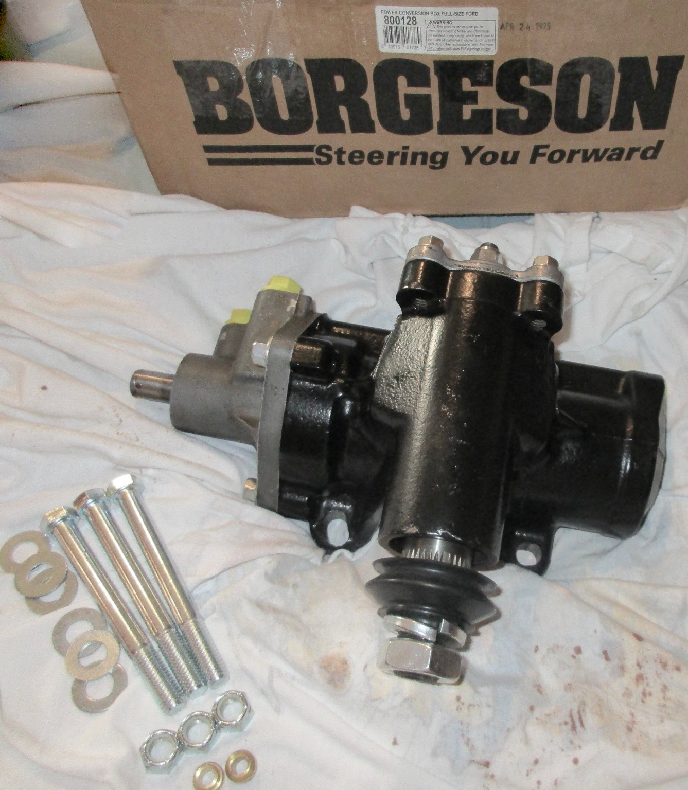 BORGESON Power Steering Conversion Box 800128 for 65-77 Ford Fullsize Cars +More