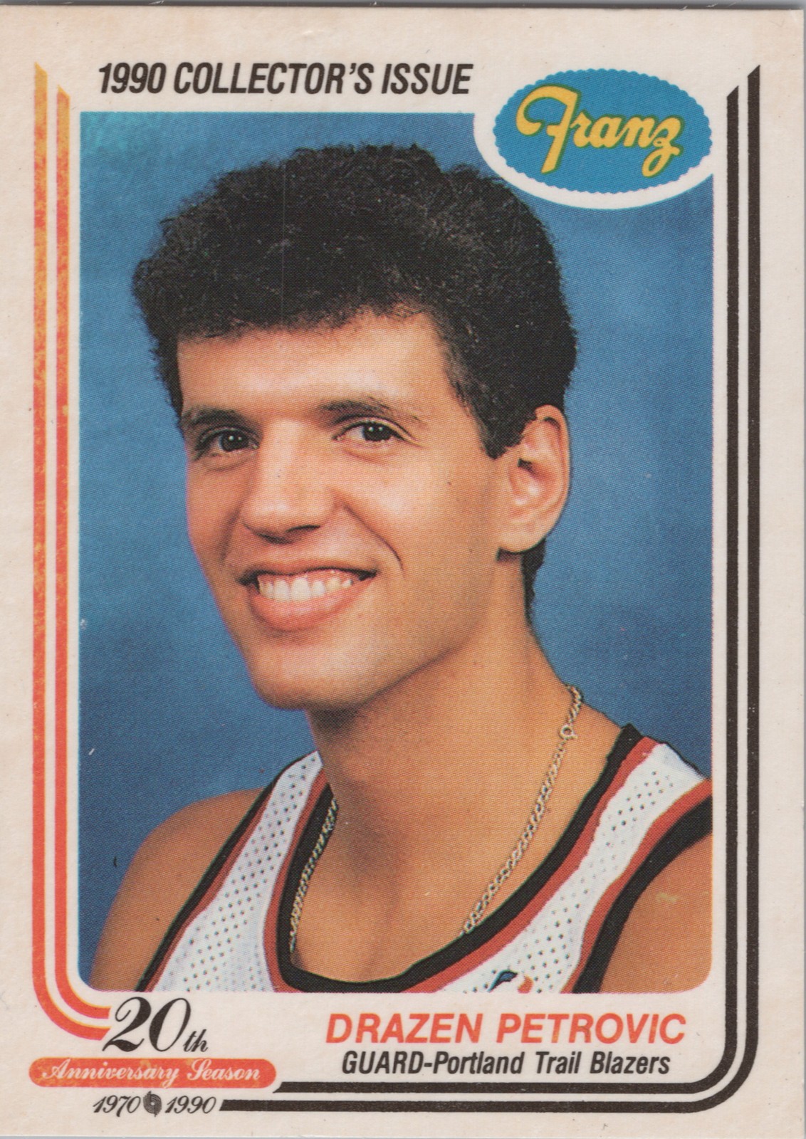 1989-90 Fleer Franz Portland Trail Blazers #8 Drazen Petrovic