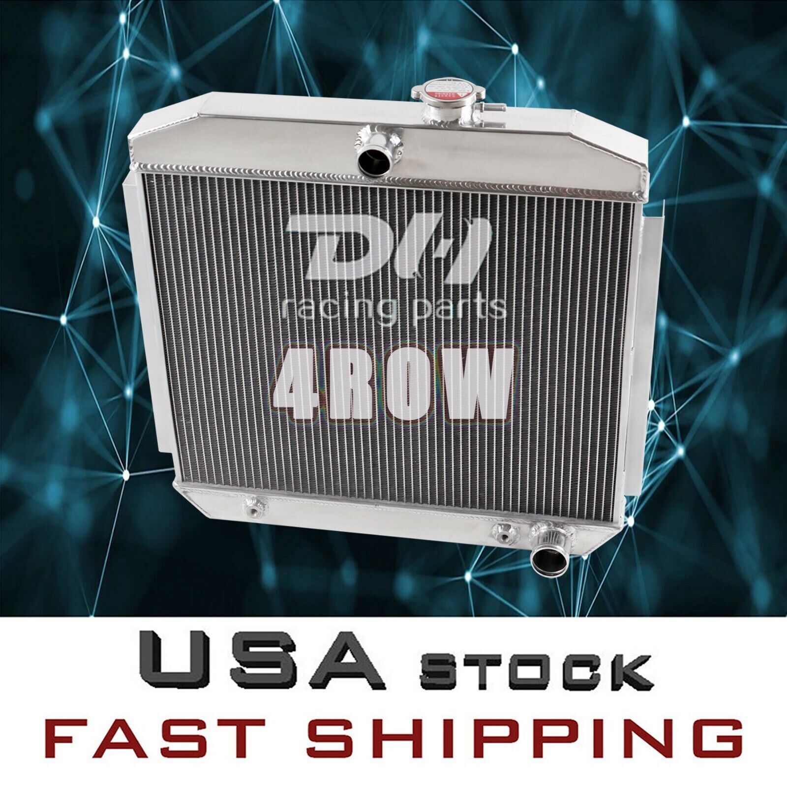 4Row High-Performance Radiator For 1955-57 56 Chevy Bel Air Nomad 150 210 SBC V8