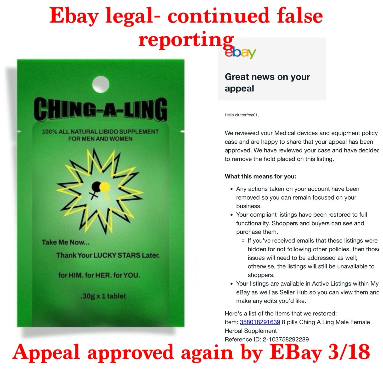 25 pills Ching A Ling Male Female Herbal Supplement 25 pills Ching A Ling Male Female Herbal Supplement