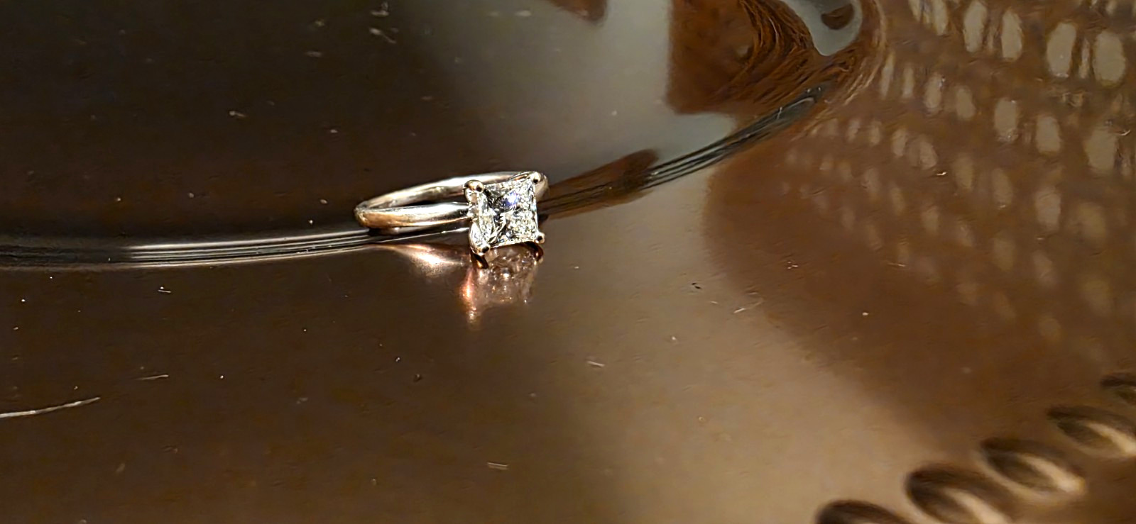 14k White Gold Princess-Cut Diamond Solitaire Engagement Ring Size 6 14k White Gold Princess-Cut Diamond Solitaire Engagement Ring Size 6