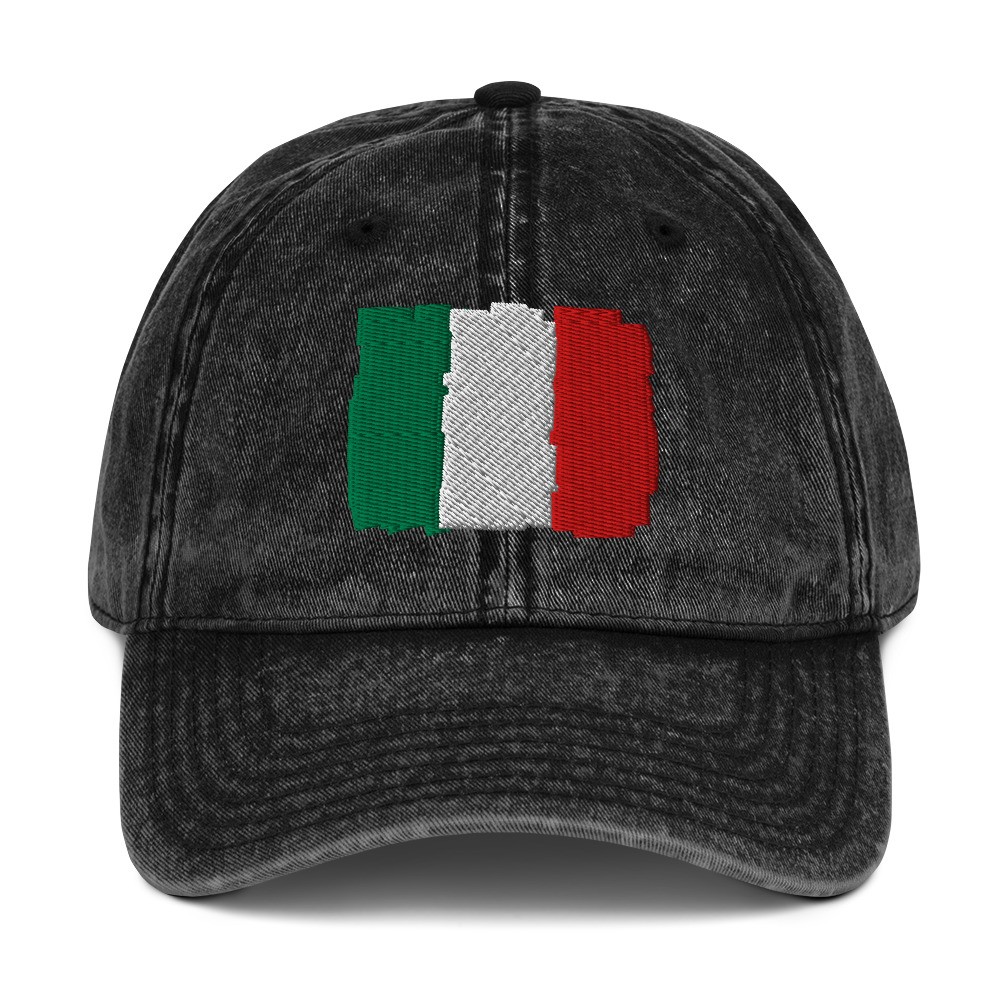 Vintage Italian flag 🇮🇹 Cotton Twill Cap