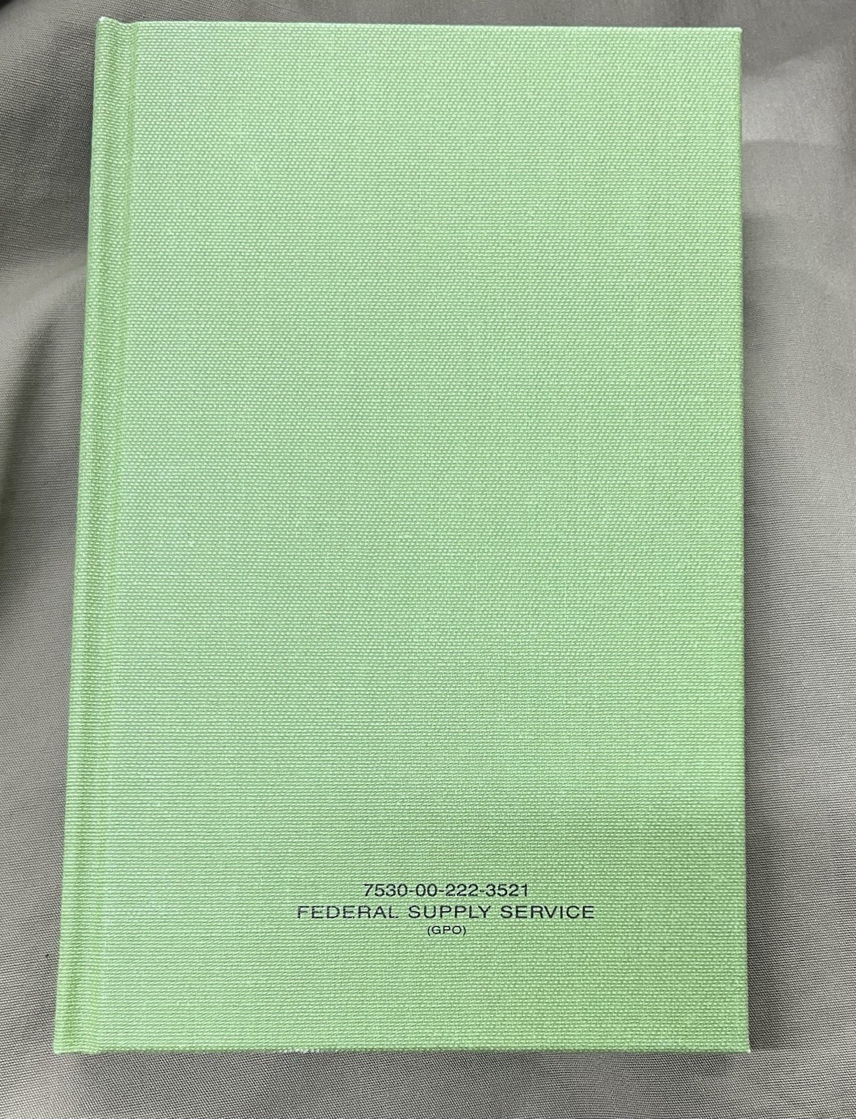 Federal Supply Service Military Green Notebook Hardcover Field Record Book 5x8 Federal Supply Service Military Green Notebook Hardcover Field Record Book 5x8