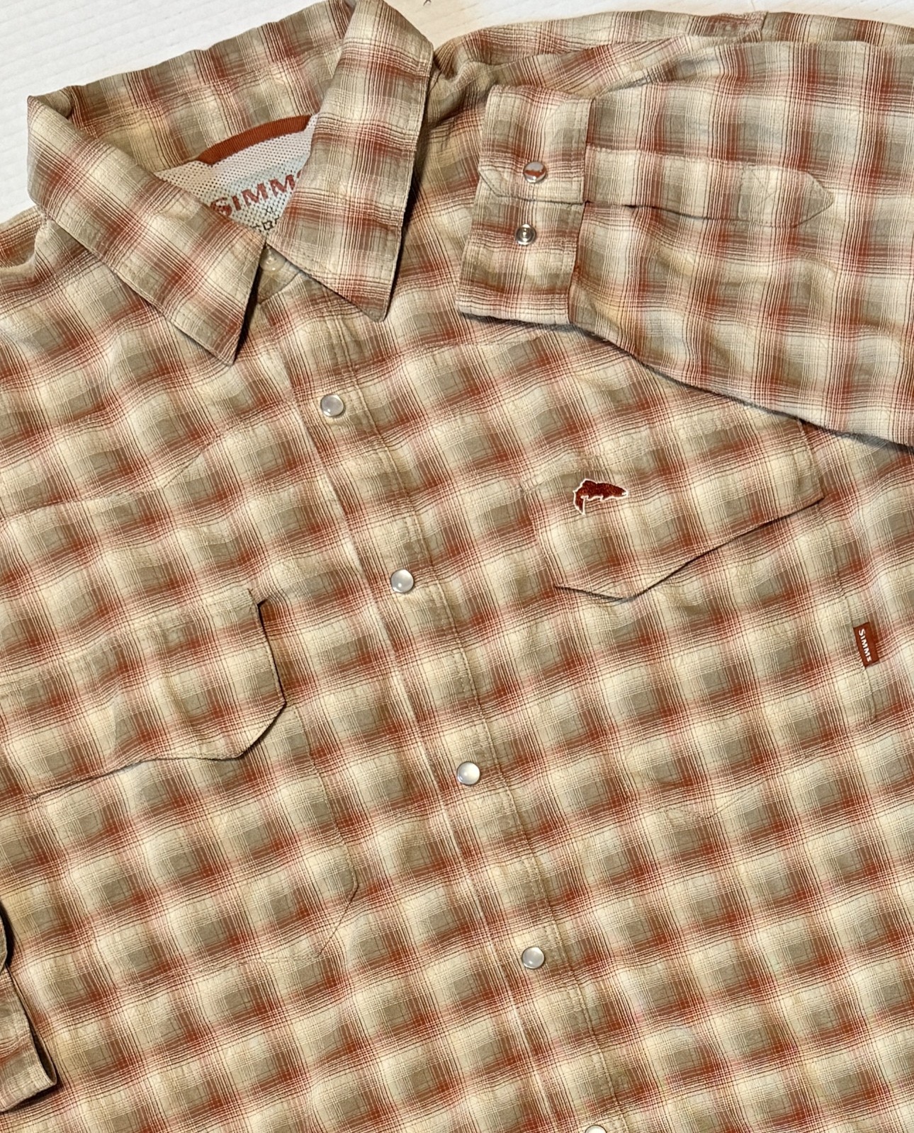 SIMMS COR3- Fly Fishing Pearl Snap Western Shirt - Men\'s Outdoors Gorpcore - XL SIMMS COR3- Fly Fishing Pearl Snap Western Shirt - Men\'s Outdoors Gorpcore - XL