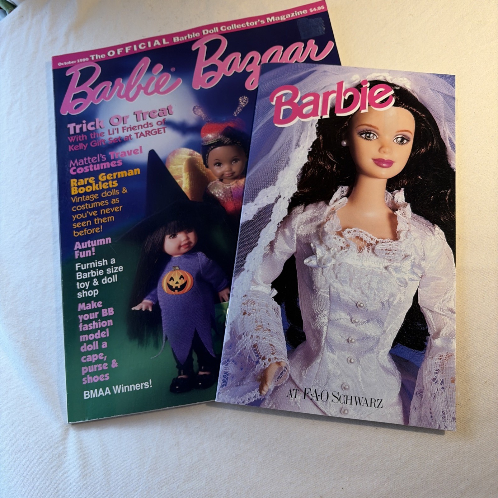 Vintage Barbie Bazaar Magazine Collection Lot Of 2 October 1999