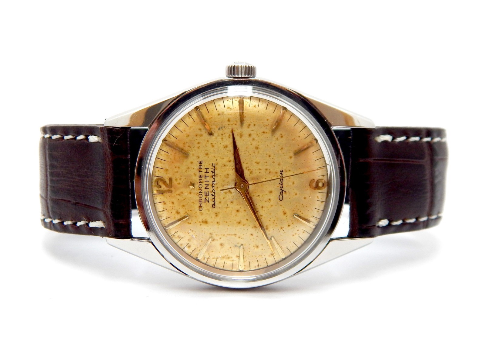 Watch Chronometre ZENITH Captain Automatic 28 Jewels Cal 2522-P Men 35mm Working