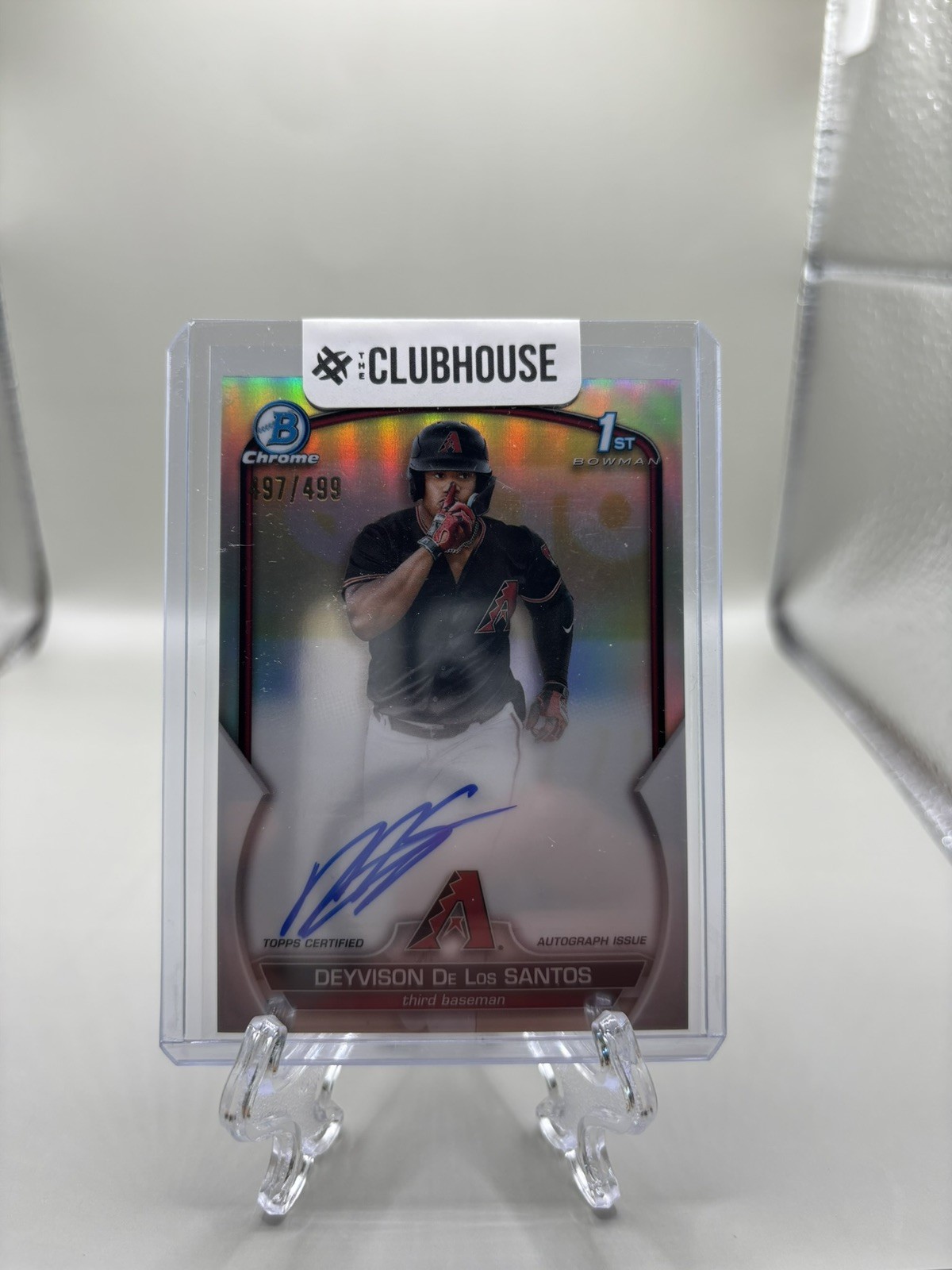 Deyvison De Los Santos 2023 Bowman Chrome 1st Auto RC #CPA-DD Diamondbacks #/499 Deyvison De Los Santos 2023 Bowman Chrome 1st Auto RC #CPA-DD Diamondbacks #/499