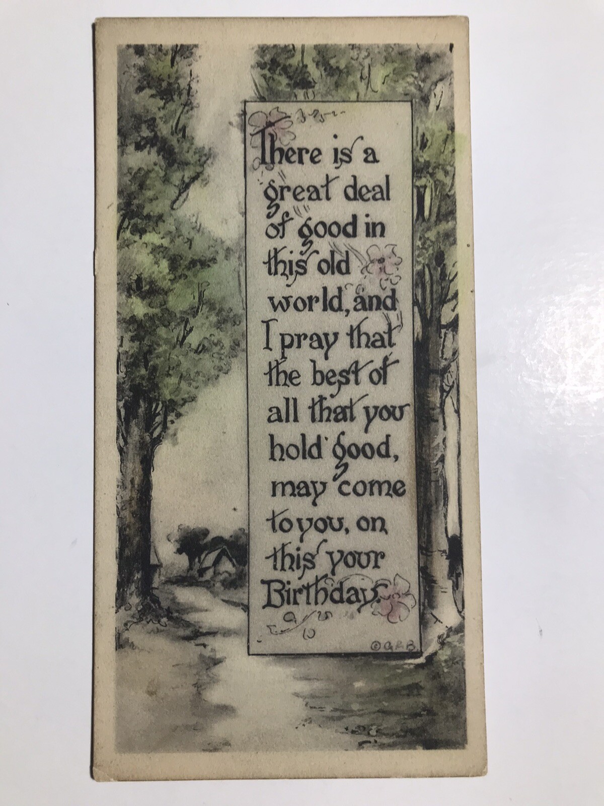 Vintage 1912 Birthday Wishes Divided Back Postcard Vintage 1912 Birthday Wishes Divided Back Postcard
