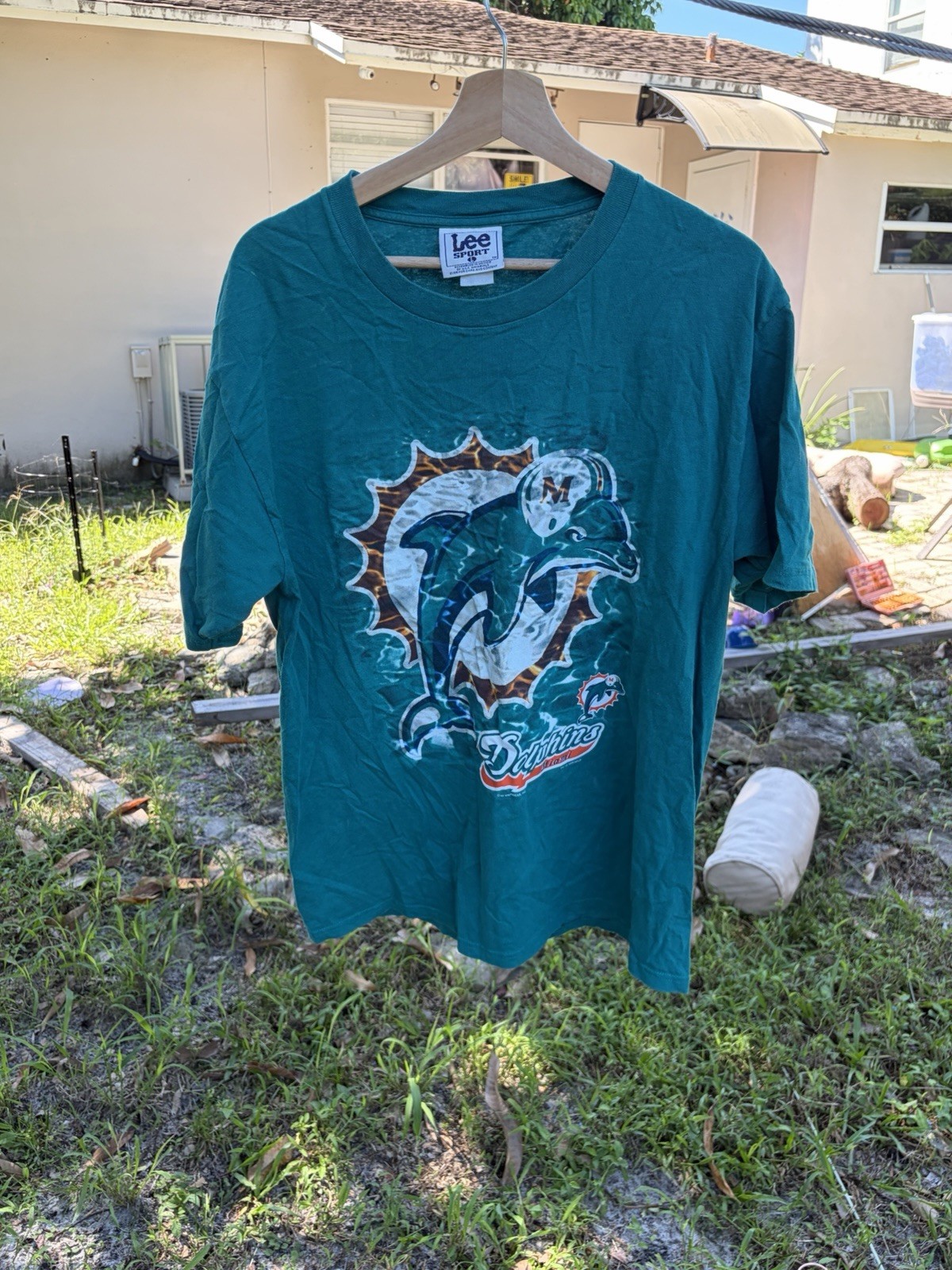 Vintage Miami Dolphins T Shirt L Lee Sport 1999 NFL Teal & Orange Football 90s Vintage Miami Dolphins T Shirt L Lee Sport 1999 NFL Teal & Orange Football 90s