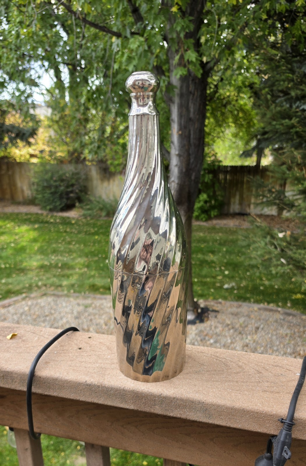 Vintage French Silver Plated Champagne Bottle Cover Holder Cooler Vintage French Silver Plated Champagne Bottle Cover Holder Cooler