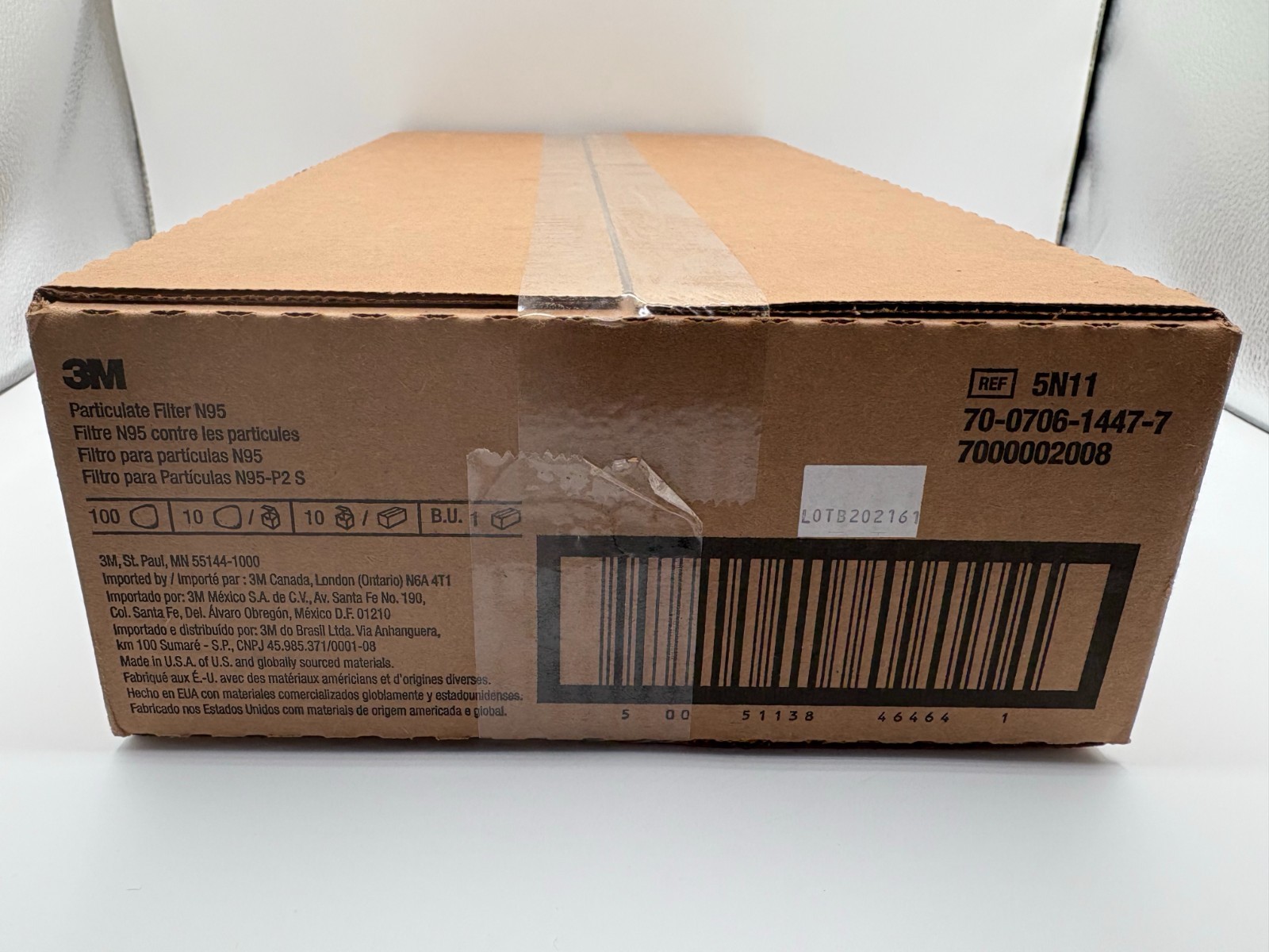 OEM CASE of 3M 5N11 N95 Replacement Particulate Filter - Respirator 10 Boxes OEM