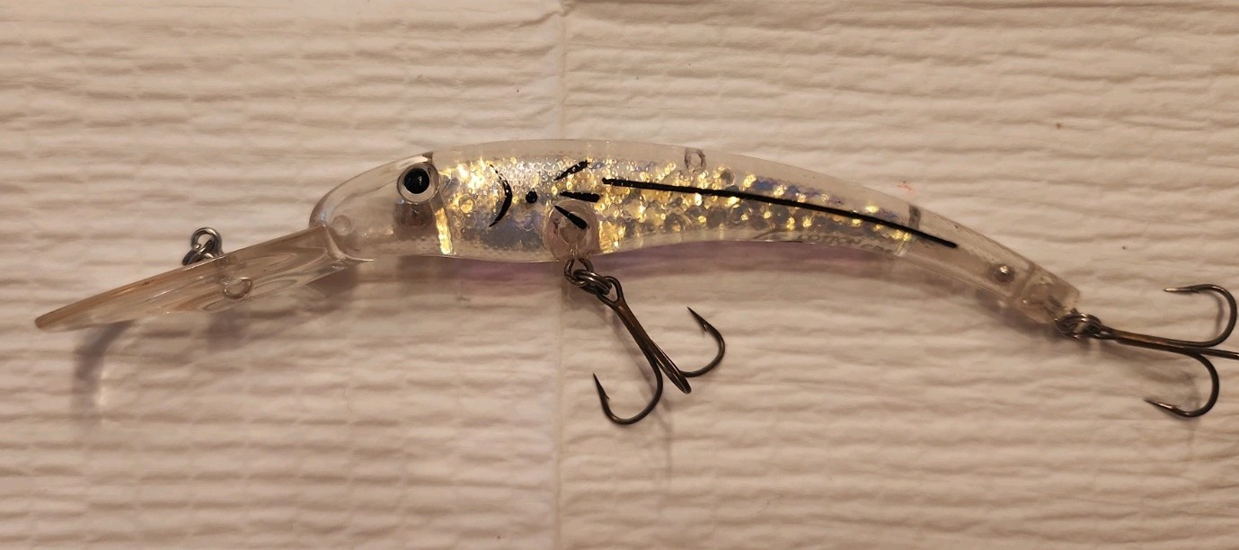 Cotton Cordell CDS7 Clear Shiner Crankbait.