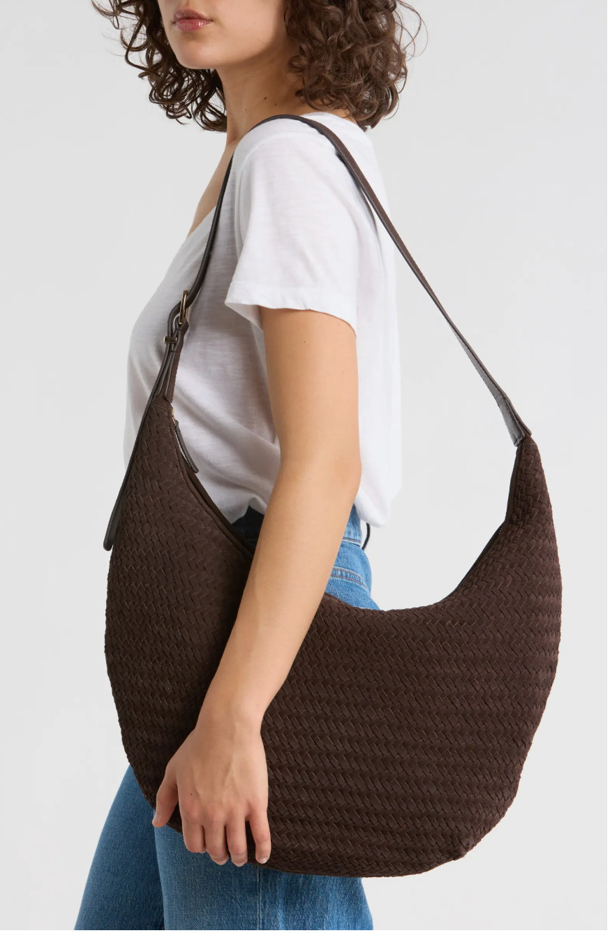 Madewell Essentials Curve Shoulder Shoulder Women\'s Handbags Dark Carob Leather