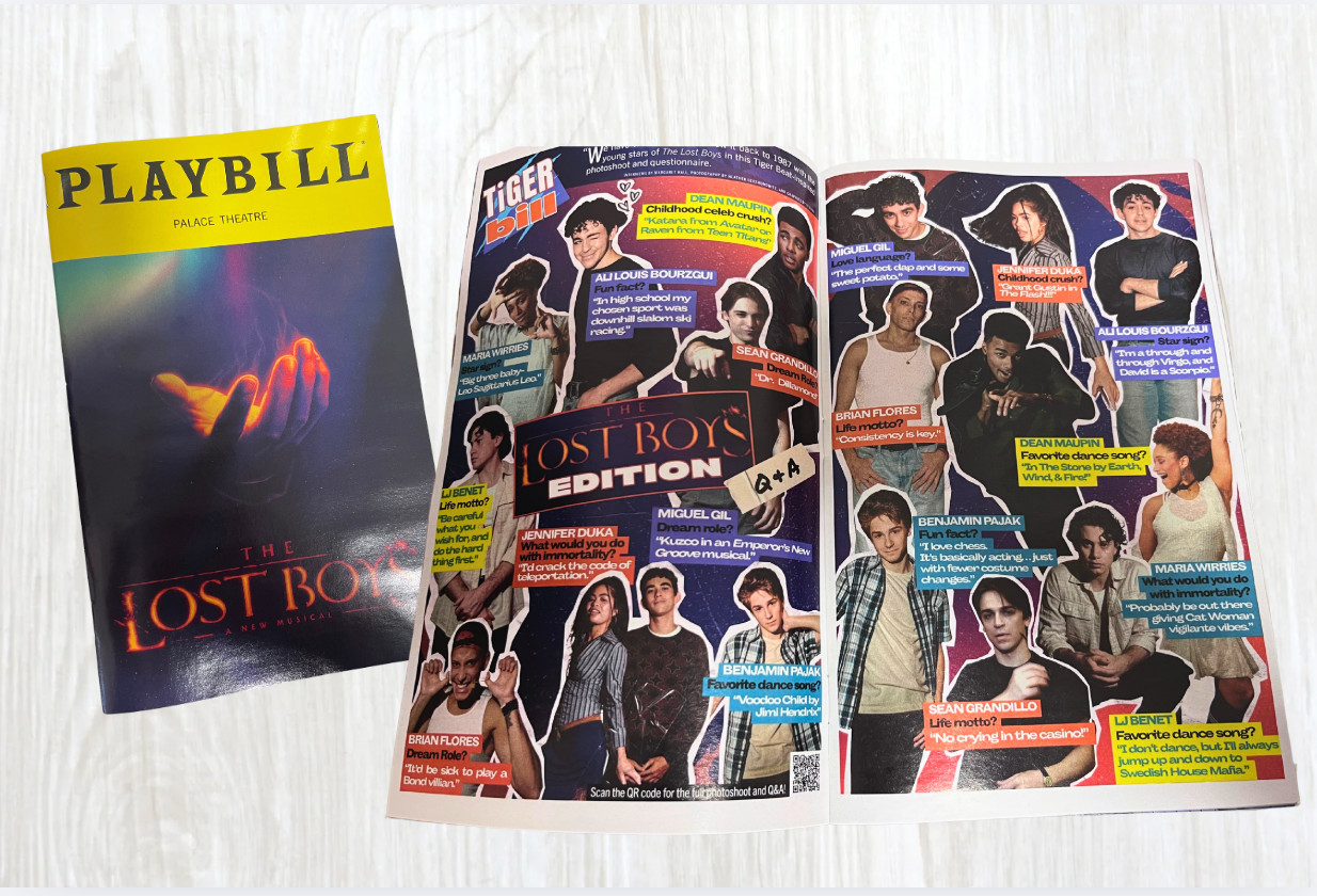 The Lost Boys Broadway Tiger Beat Spread Playbill
