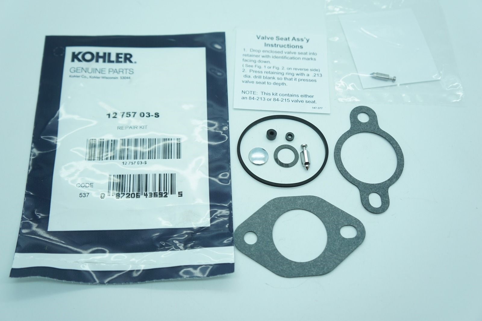 GENUINE OEM KOHLER PART # 12 757 03-S CARBURETOR KIT; KOHLER CARBURETOR KIT