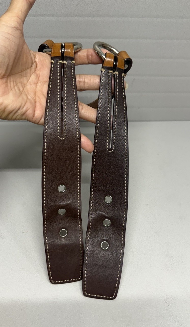 Vintage Coach REPLACEMENT STRAP Black/brown Silver Hardware Buckle Style Wide Vintage Coach REPLACEMENT STRAP Black/brown Silver Hardware Buckle Style Wide