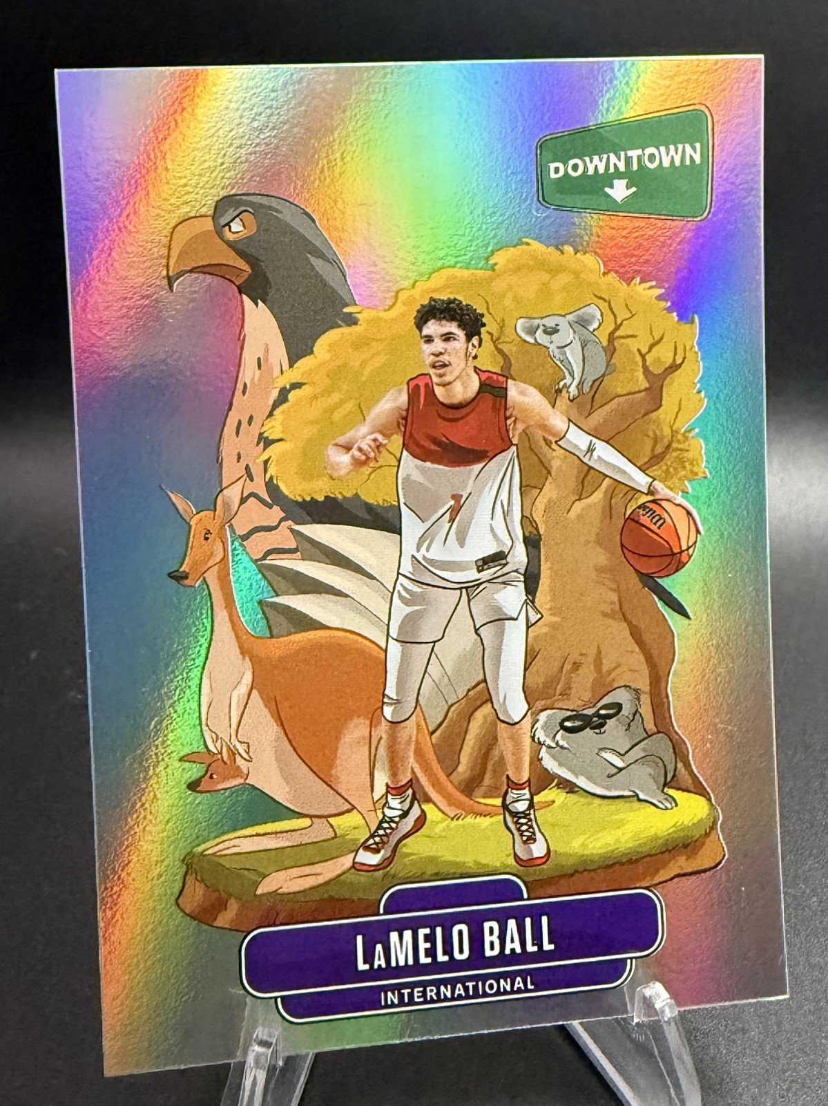 2020-21 Panini Prizm Draft Picks LaMelo Ball Downtown RC #D-2 SSP 2020-21 Panini Prizm Draft Picks LaMelo Ball Downtown RC #D-2 SSP