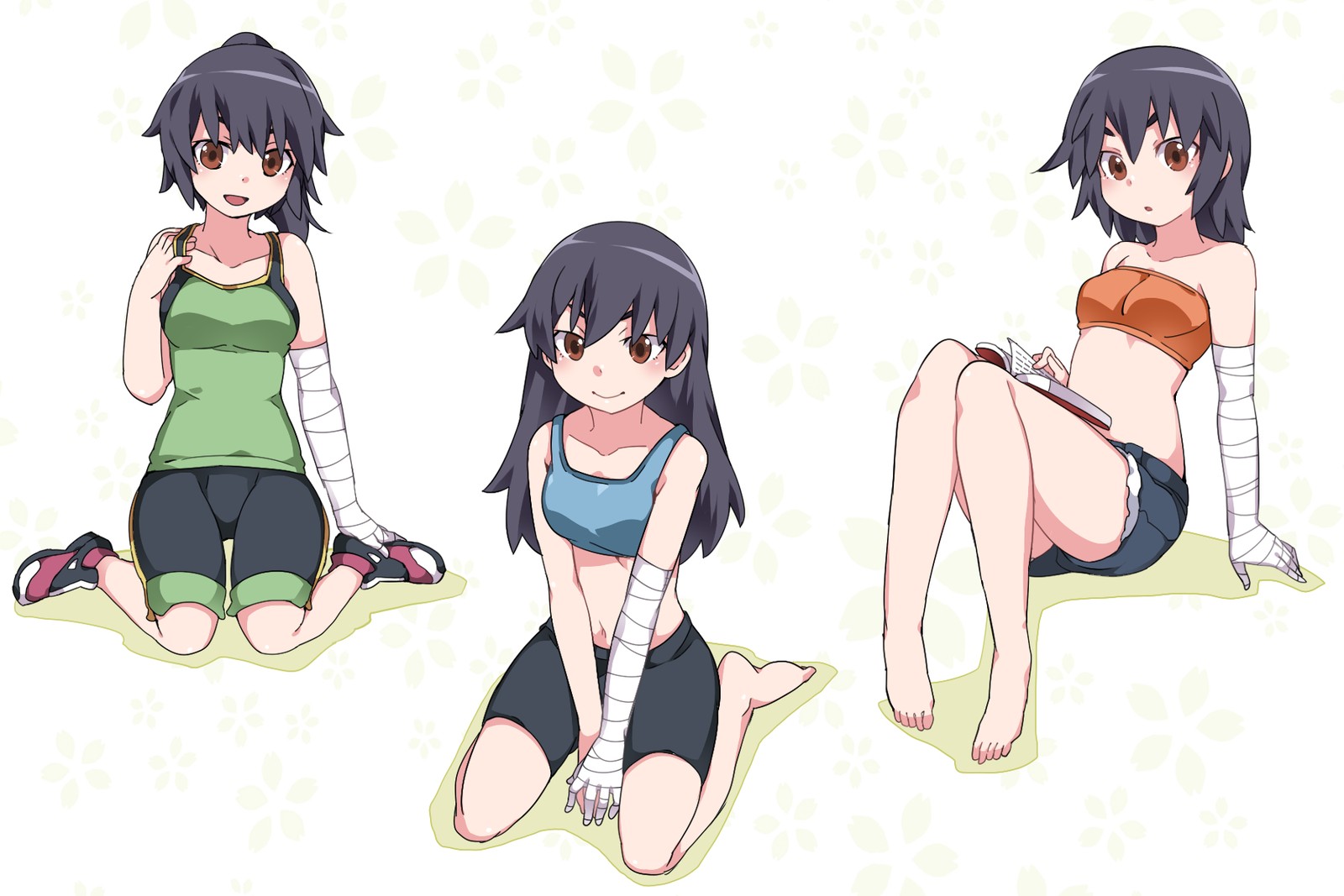 Girls Simple Background Kanbaru Suruga Monogatari CCG Anime Playmat Desk Mat Girls Simple Background Kanbaru Suruga Monogatari CCG Anime Playmat Desk Mat