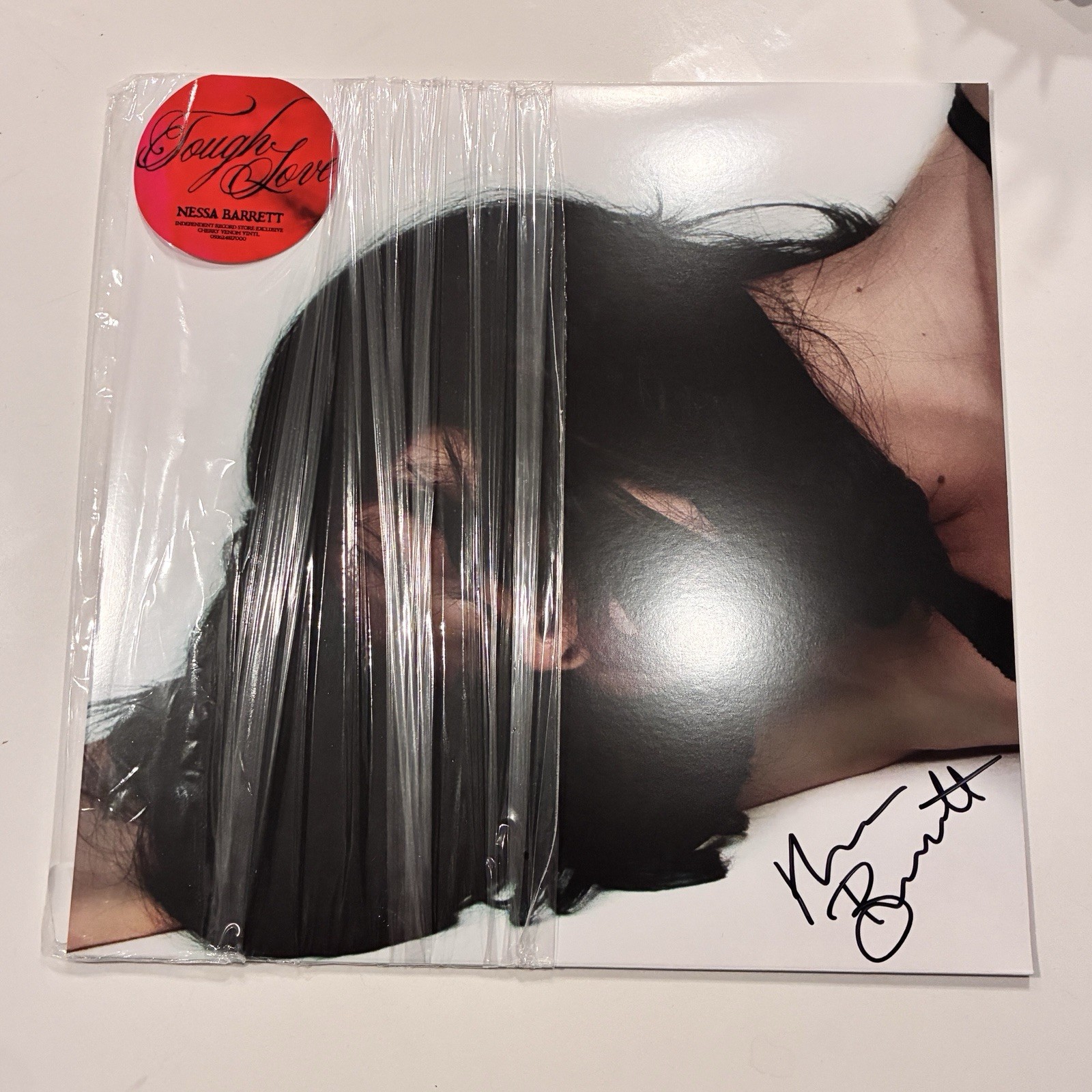 NESSA BARRETT Signed ON COVER Tough Love Exclusive Cherry Venom Vinyl Record NESSA BARRETT Signed ON COVER Tough Love Exclusive Cherry Venom Vinyl Record