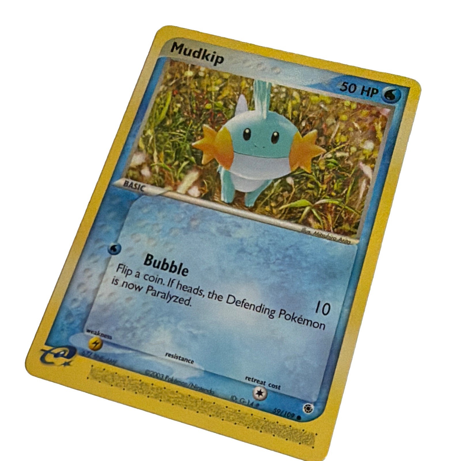 Pokémon TCG Mudkip Common 59/109 EX Ruby & Sapphire English vintage Pokémon TCG Mudkip Common 59/109 EX Ruby & Sapphire English vintage