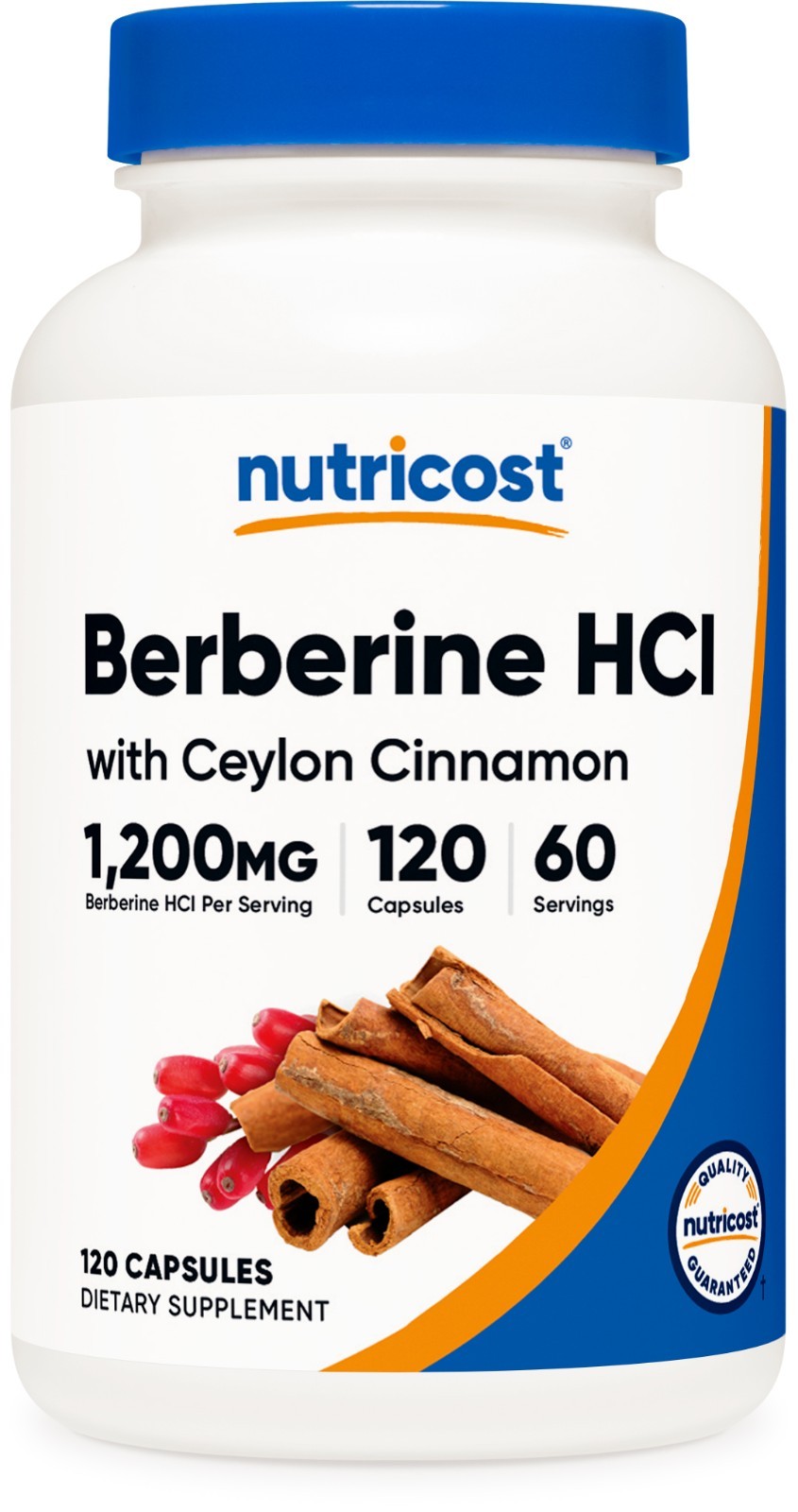 Nutricost Berberine HCl with Ceylon Cinnamon Capsules (120 Count) - Vegan