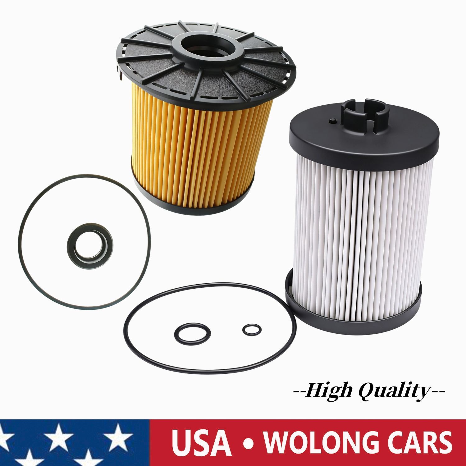 2x New Fuel Filter Kit Fit for 2011-2013 UD Trucks 52214-78337 52214-78340
