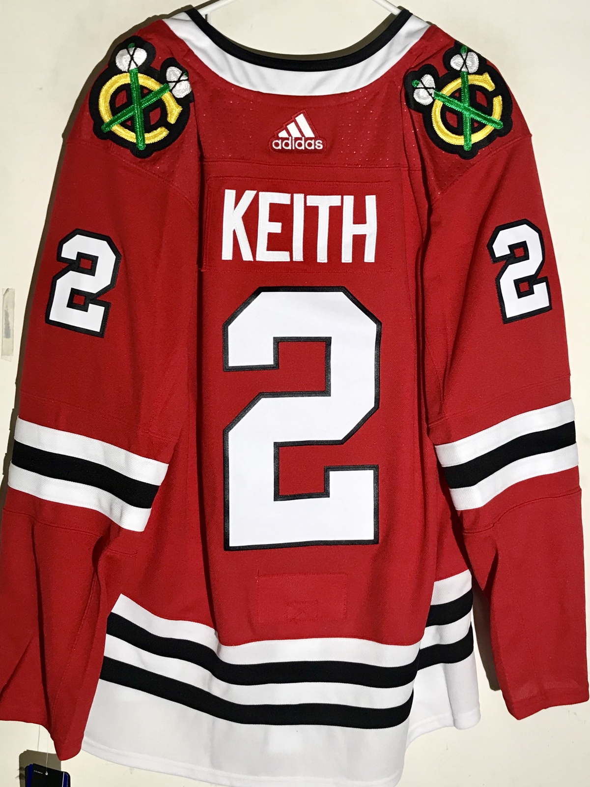 AUTHENTIC ADIDAS NHL JERSEY CHICAGO BLACKHAWKS DUNCAN KEITH RED SZ 52
