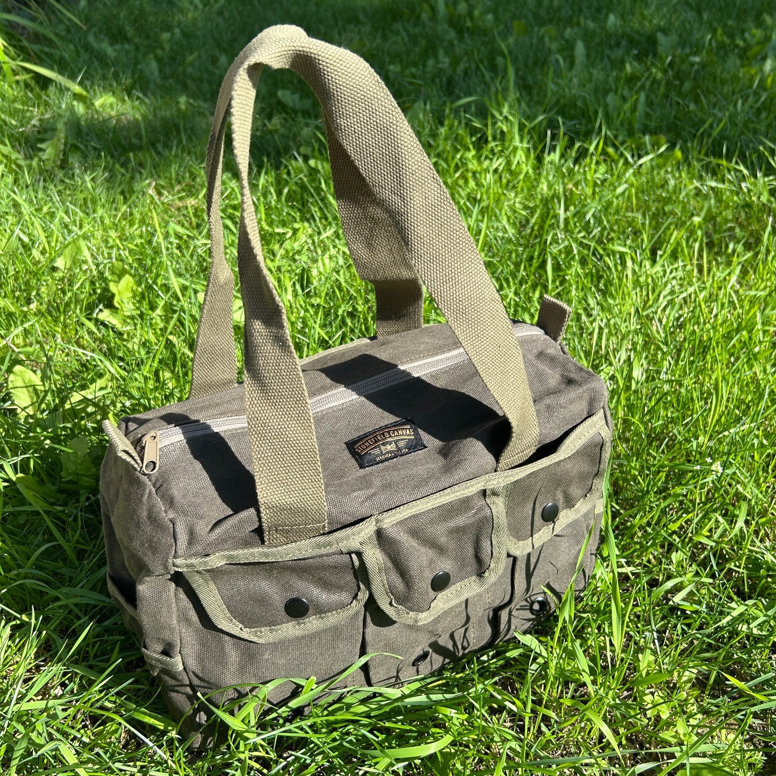 Waxed Canvas Mens Sportsman Outdoor Tote Bag 13\ Waxed Canvas Mens Sportsman Outdoor Tote Bag 13\