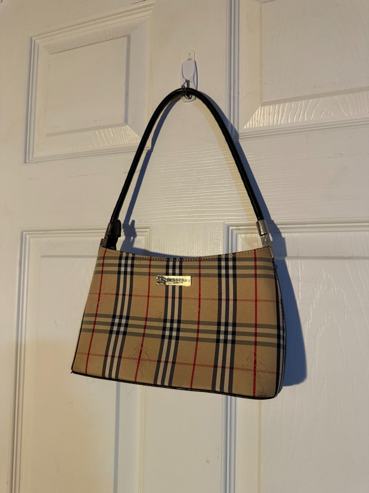 Vintage Burberry Blue Label Nova Check Shoulder Bag Baguette Japan Exclusive Y2K