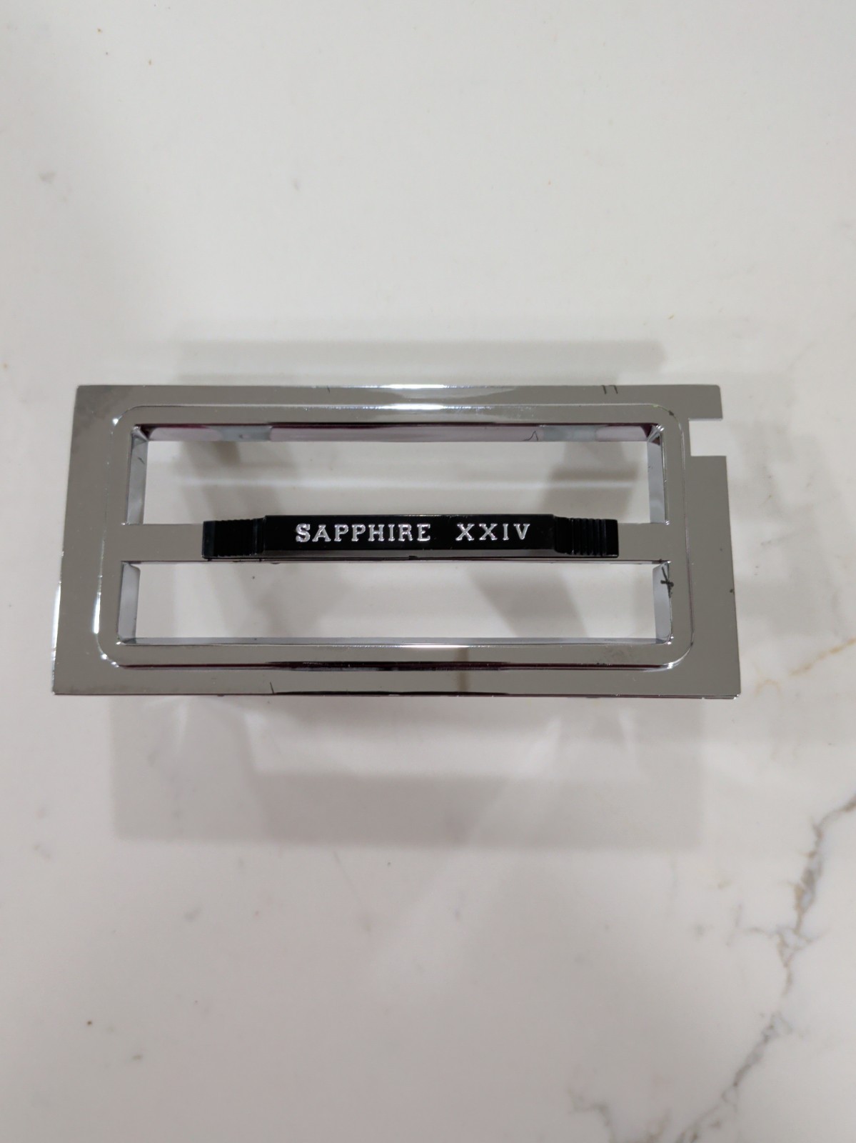 OS Vintage VW Beetle Sapphire XXIV Radio Chrome Bezel Trim 1C42099C01 OS Vintage VW Beetle Sapphire XXIV Radio Chrome Bezel Trim 1C42099C01