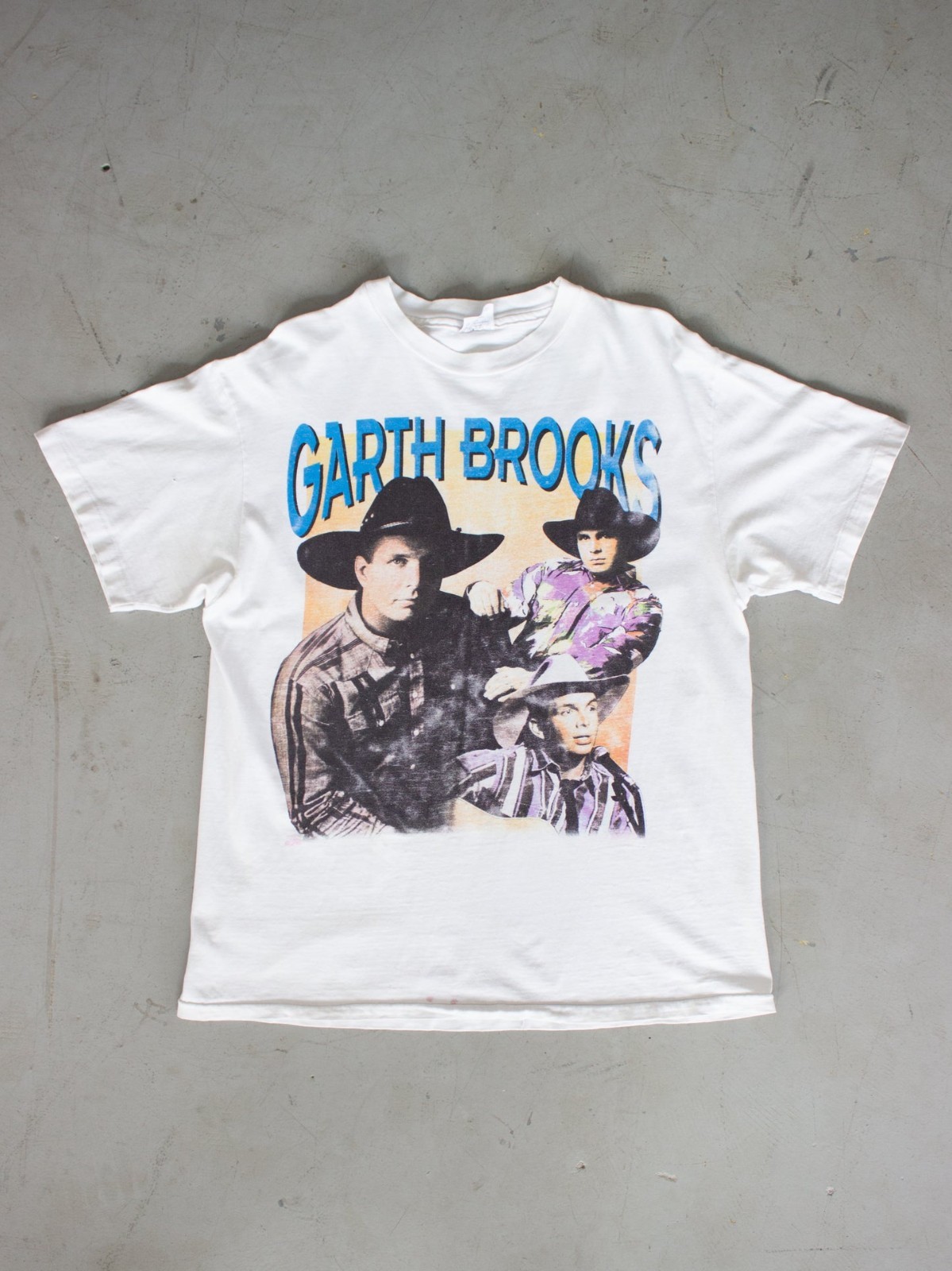 Rare 1990\'s Garth Brooks White Full Sizes S-5XL Cotton Shirt For Fan