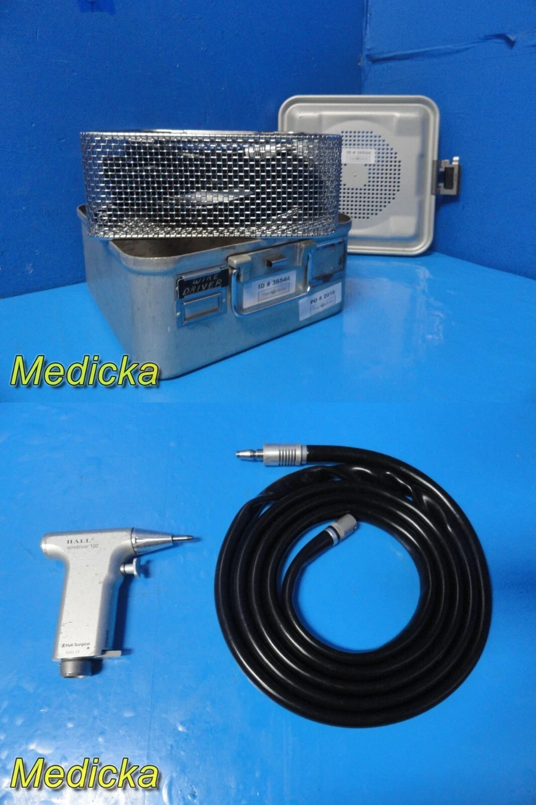 Zimmer 5053-13 Handpiece System w/ Hose Basket Aesculap JK389 Case Tested ~36544