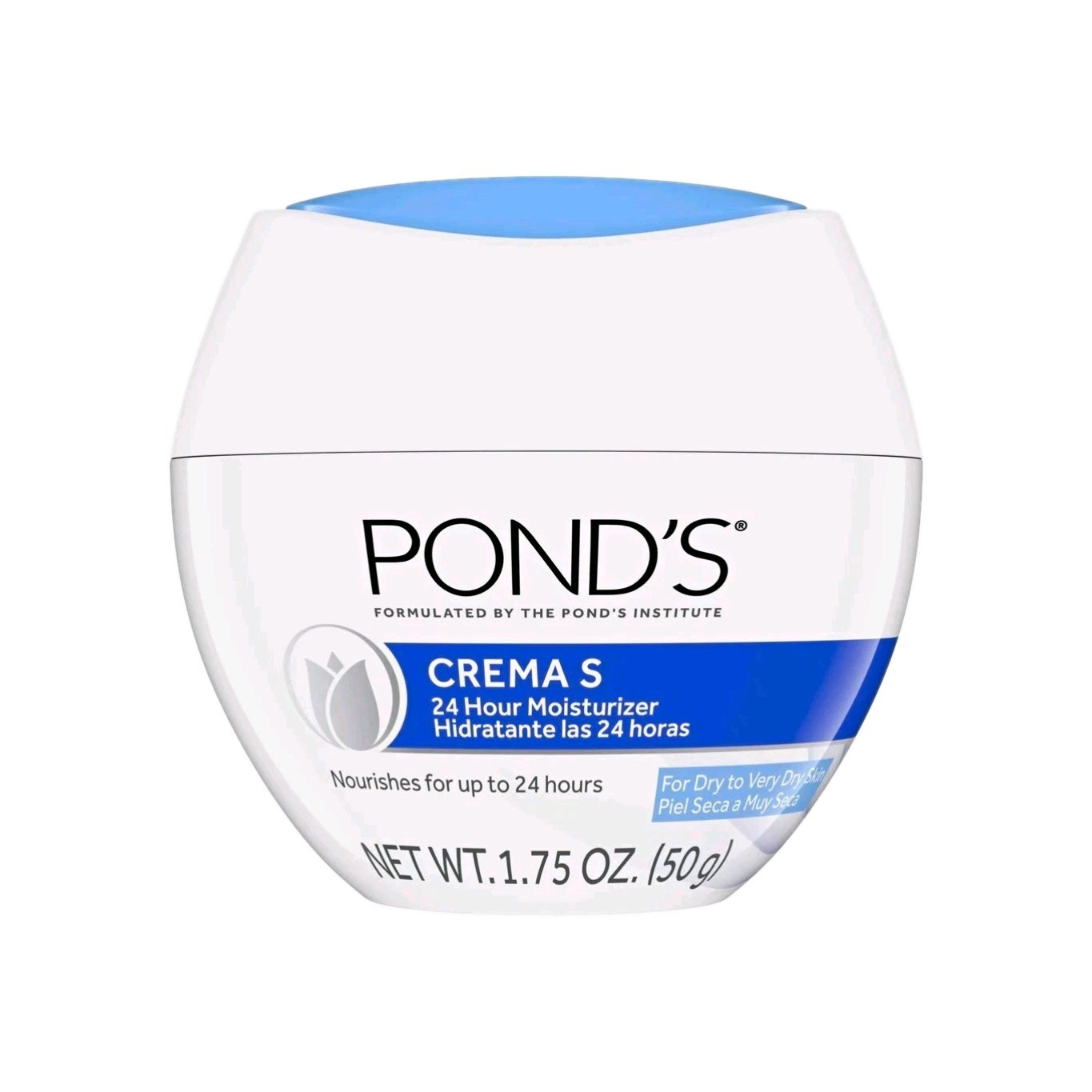 POND'S Crema S 24 Hour Hydrating Cream Face/Neck 1.75 oz, Grapefruit Travel Size