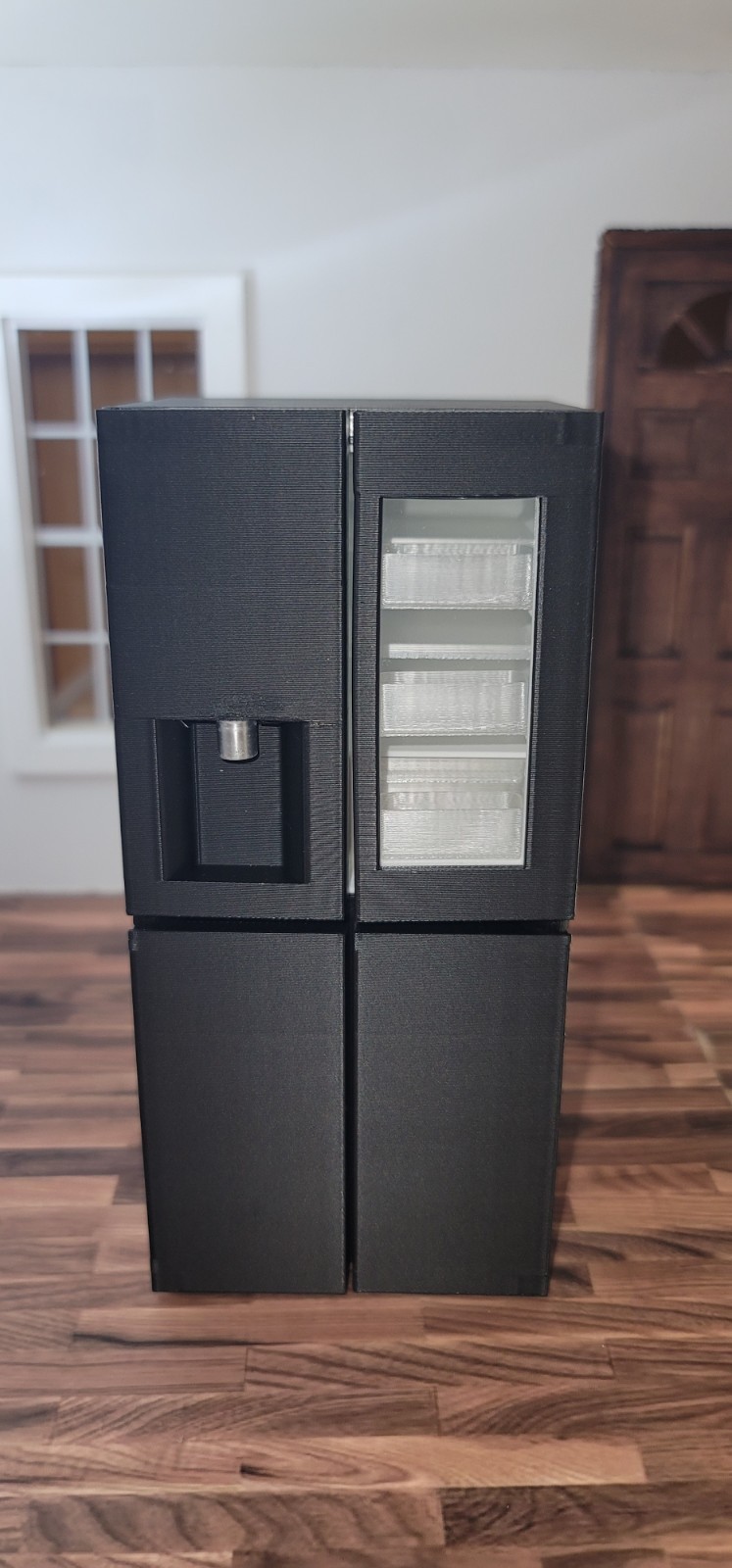 1:12 Scale Dollhouse 4-Door Refrigerator