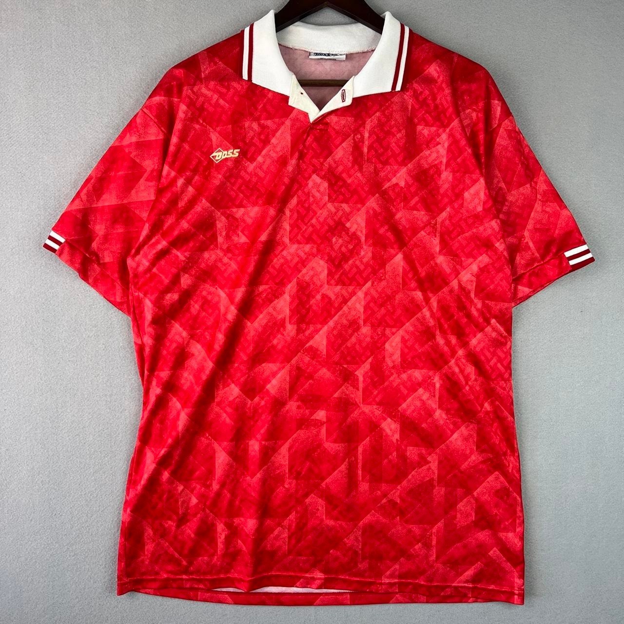 Vintage Doss Bright Red Made in USA Soccer Jersey XL Vintage Doss Bright Red Made in USA Soccer Jersey XL