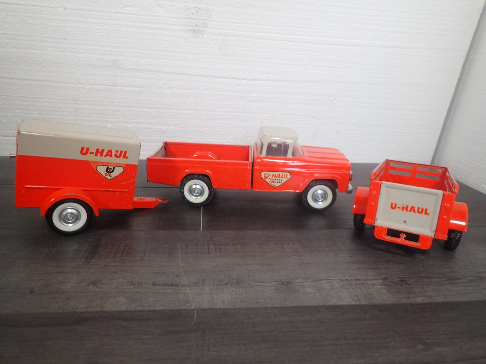 Vintage Nylint U-Haul Truck And Trailers Vintage 1960's 3 Piece Set Vintage Nylint U-Haul Truck And Trailers Vintage 1960's 3 Piece Set
