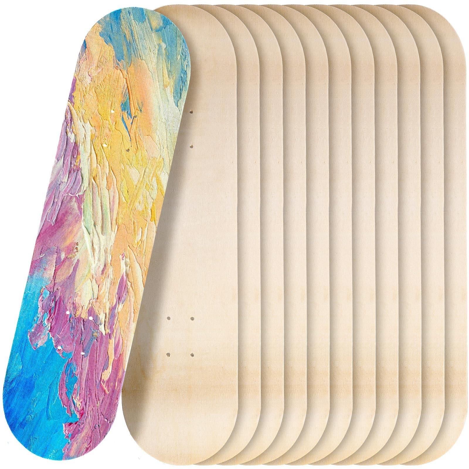Meooeck 12 Pack Blank Skateboard Decks Bulk 7.9 x 31 Inch Natural 7 Layer Woo... Meooeck 12 Pack Blank Skateboard Decks Bulk 7.9 x 31 Inch Natural 7 Layer Woo...