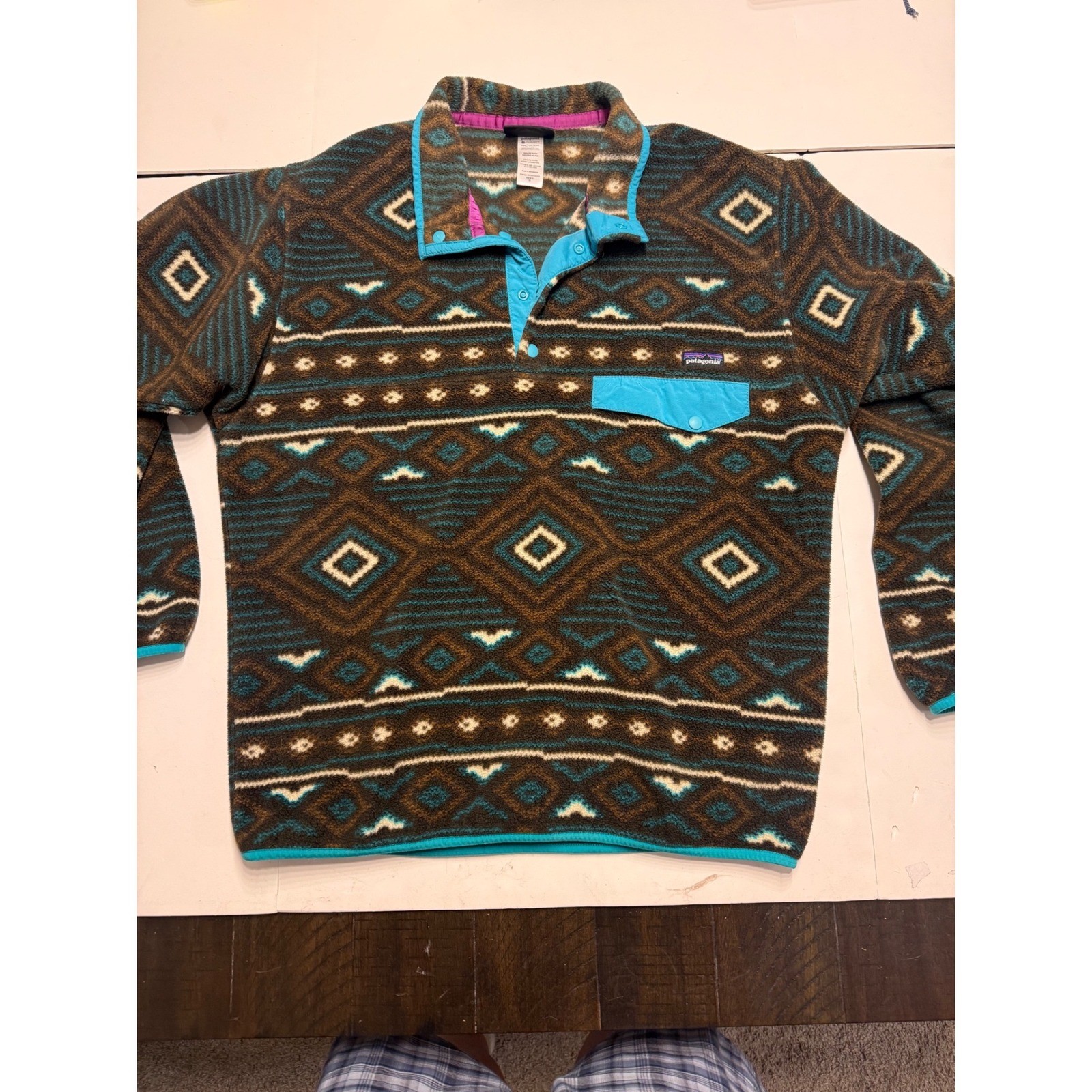 Patagonia Synchilla Snap-T Fleece Pullover Mens Medium Geometric Southwestern