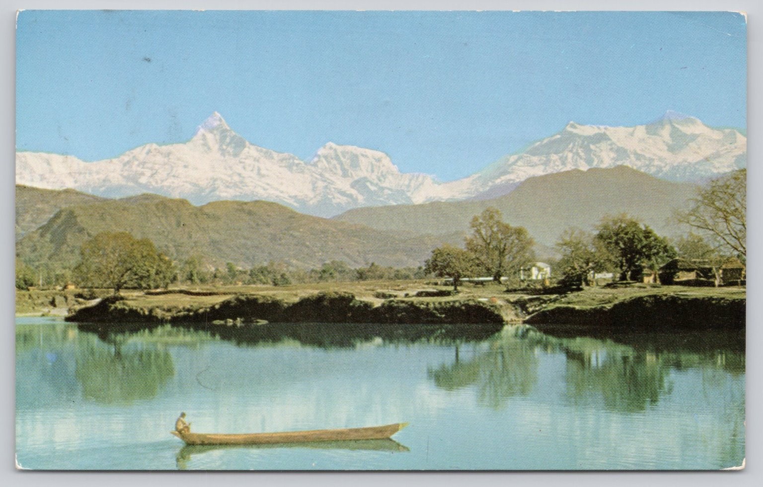 Vintage Nepal Postcard Phewa Lake Machapuchare Annapurna II Kathmandu 1970 Vintage Nepal Postcard Phewa Lake Machapuchare Annapurna II Kathmandu 1970