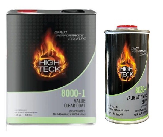 High Teck 8000 4:1 Value Urethane Automotive Clearcoat w/ Slow 8020 Activator High Teck 8000 4:1 Value Urethane Automotive Clearcoat w/ Slow 8020 Activator