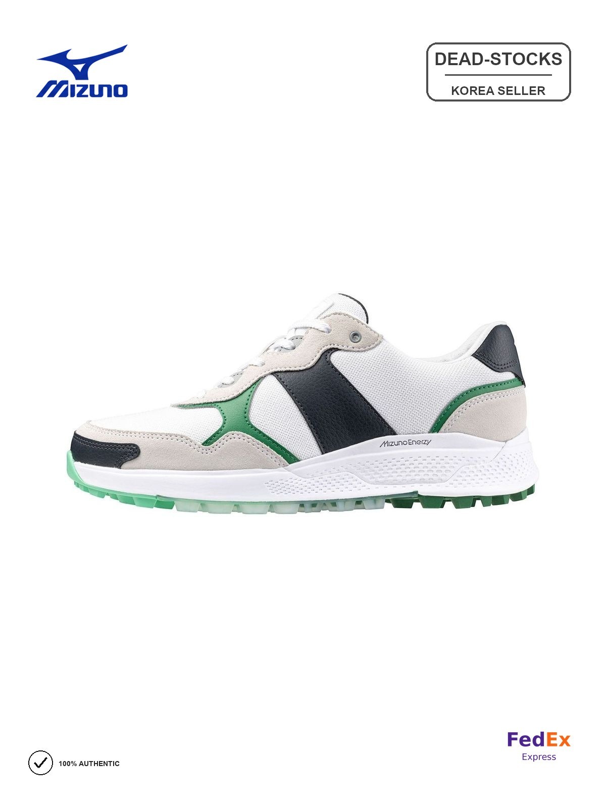 Mizuno MZU Street Golf Shoes - White Green - 51GM249036 Expeditedship