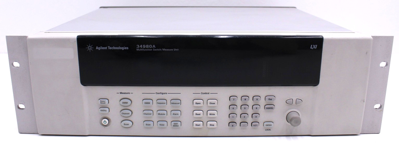 Agilent 34980A Multifunction Switch / Measure Unit w/ 4x Modules - Tested