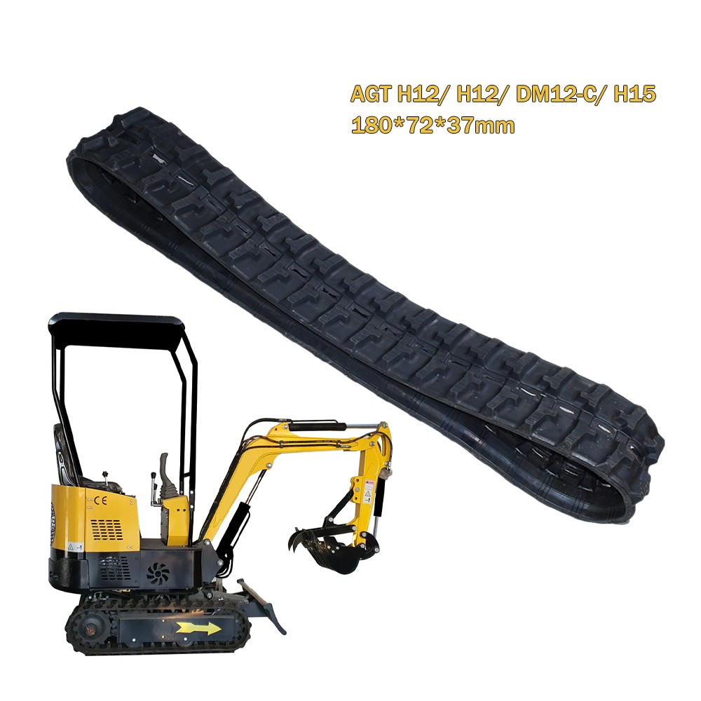 Rubber Track 180 x 72 x 37 for QH12/LRT23/H12/DM12-C and H15 Mini Excavator