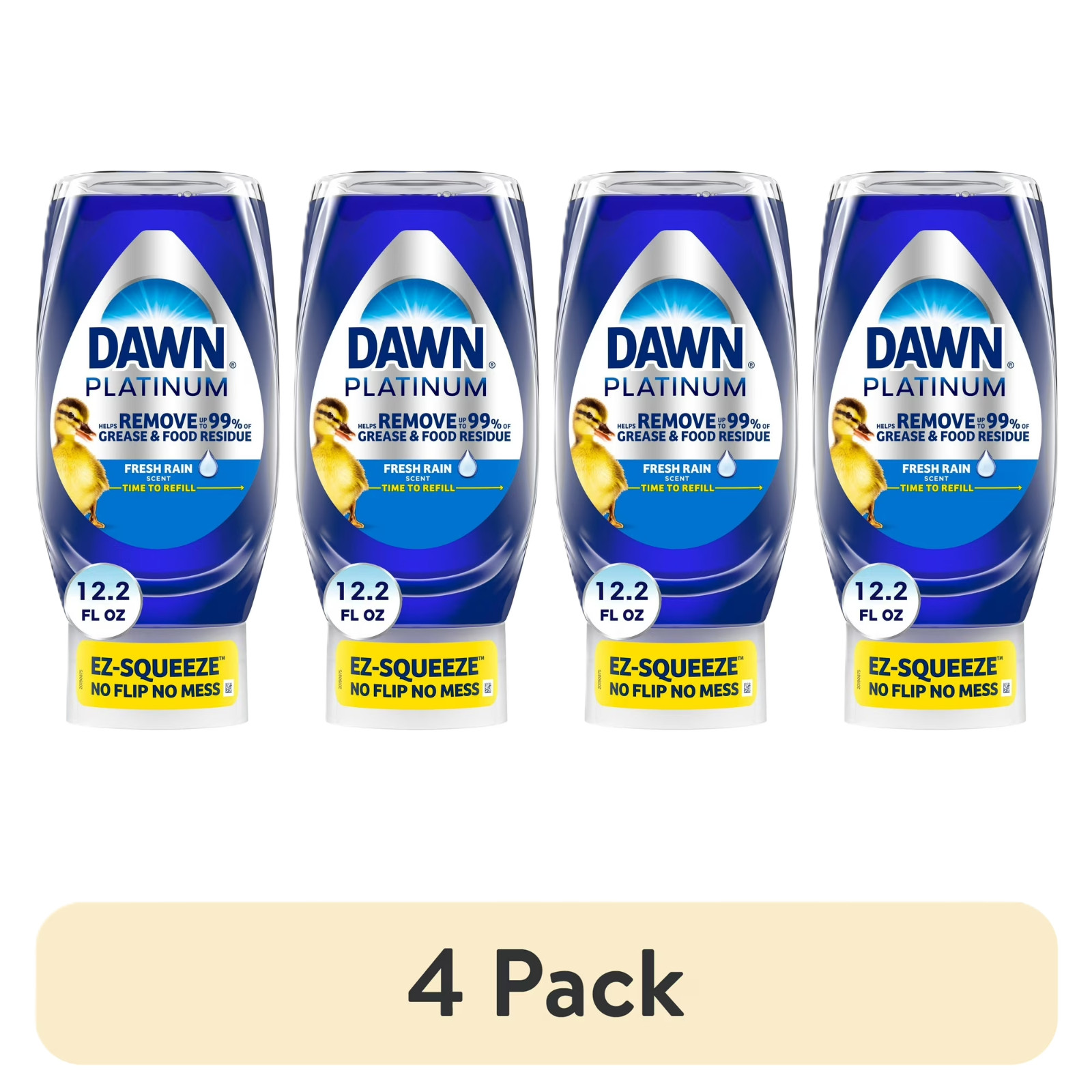 Dawn EZ-Squeeze Platinum Dishwashing Liquid Dish Soap, 12.2 fl oz (4 Pack) Dawn EZ-Squeeze Platinum Dishwashing Liquid Dish Soap, 12.2 fl oz (4 Pack)