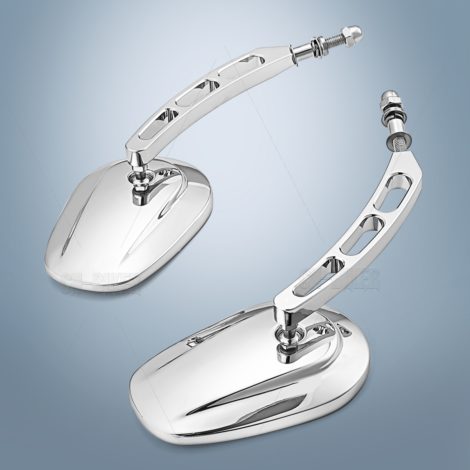 Chrome Motorcycle Mirror For Harley Road Street Glide Sportster Dyna Softail FL