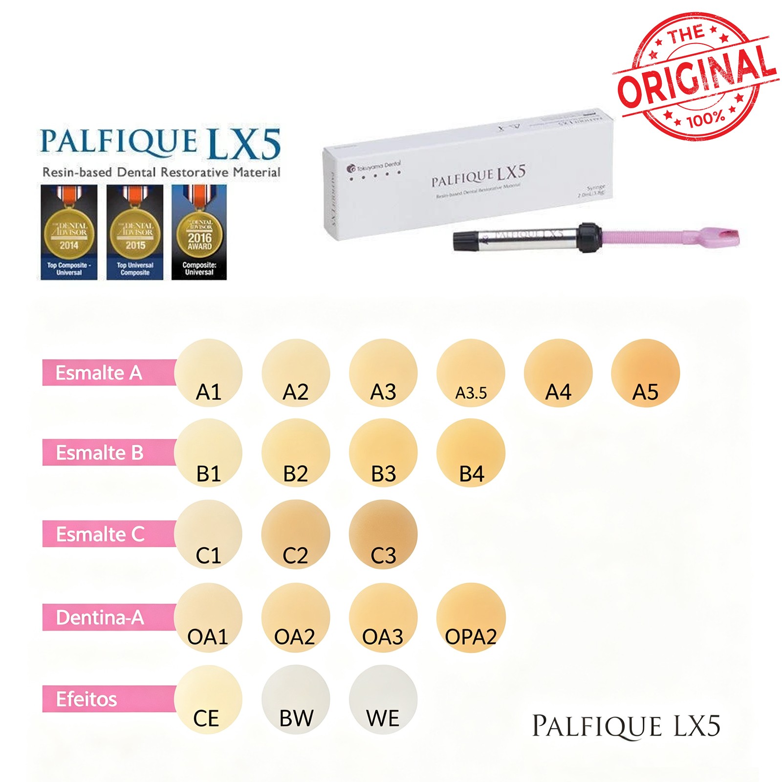 Palfique Tokuyama LX5 Resin Based Dental 3.8gm All SHADE Available