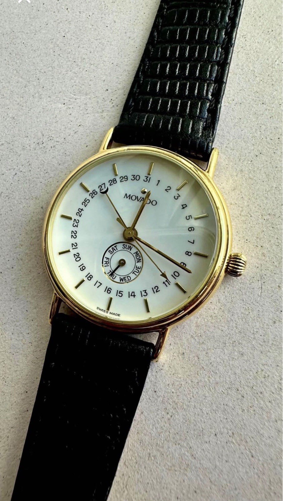 Very rare Vintage Movado 1881 Pointer Date / Day-Date Ref. 87-91-885K
