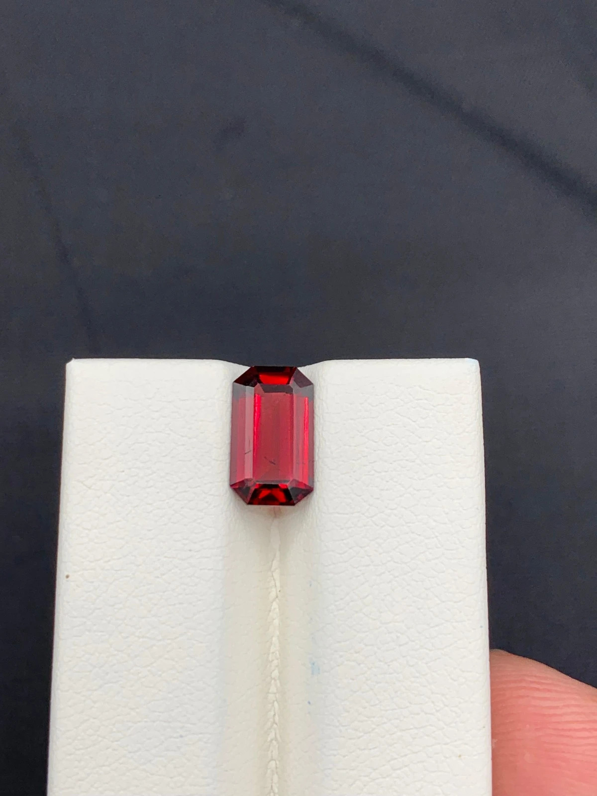 2.30 Ct Natural Red Garnet Emerald Cut VVS Loose Gemstone