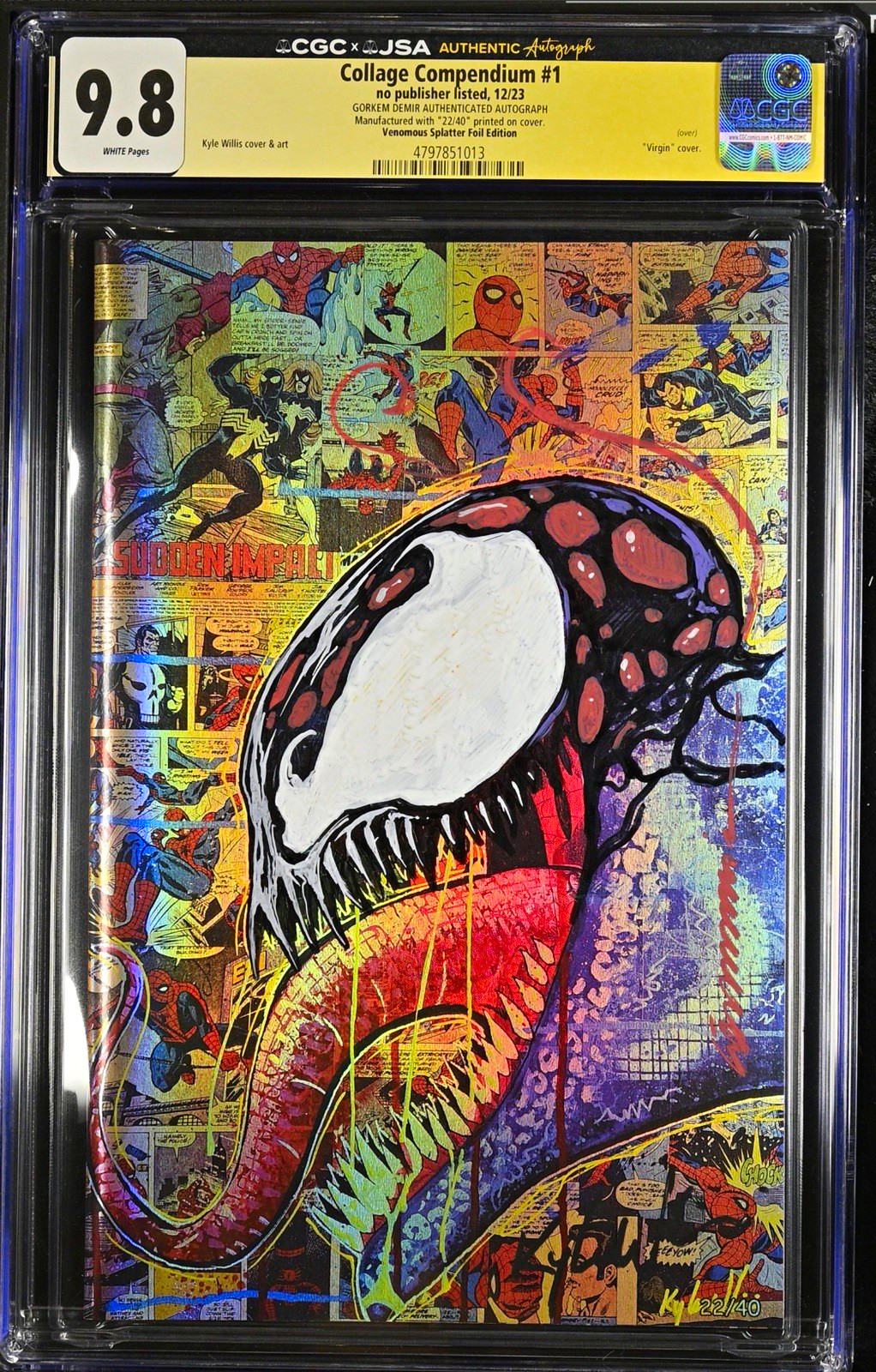 Collage Compendium #1 Venomous Splatter Foil Willis CGC 9.8 Sketch Gorkem Demir Collage Compendium #1 Venomous Splatter Foil Willis CGC 9.8 Sketch Gorkem Demir